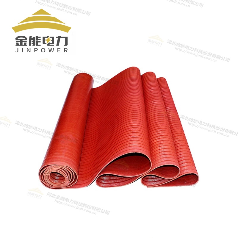 3-12mm紅色常規條紋防滑絕緣膠墊（5-35kV）